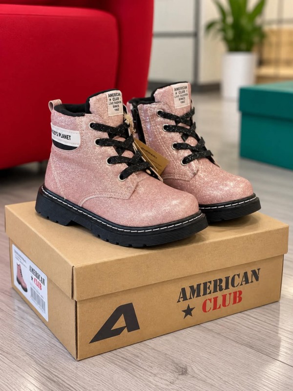ДИТЯЧІ ЧЕРЕВИКИ AMERICAN CLUB НА ФЛІСІ ДЛЯ ДІВЧИНКИ